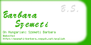 barbara szemeti business card